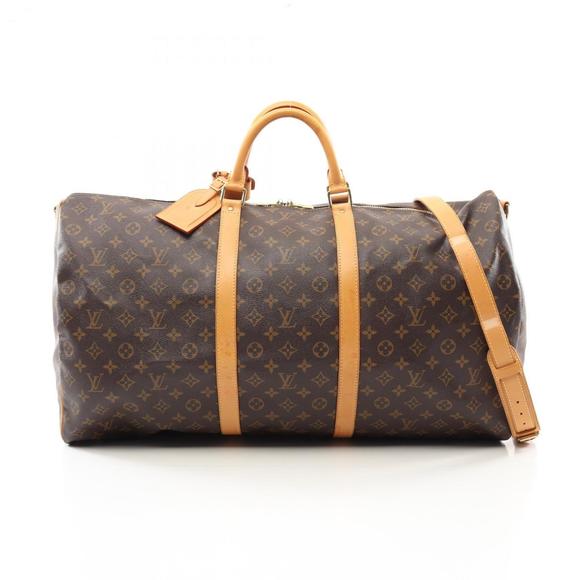 LOUIS VUITTON Brown Monogram Leather Boston Bag - Picture 1 of 10